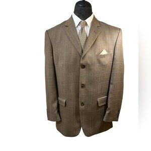 J. Ferrar mens Dress Blazer size 42L 100% Wool.😎💯💙🔥. Very Fine Blazer..